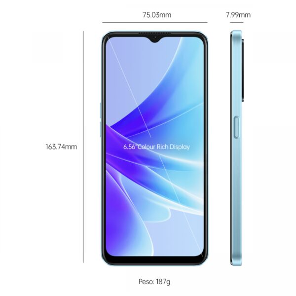 OPPO A57s 16,7 cm (6.56") SIM doble Android 12 4G USB Tipo C 4 GB 128 GB 5000 mAh Azul - Imagen 3