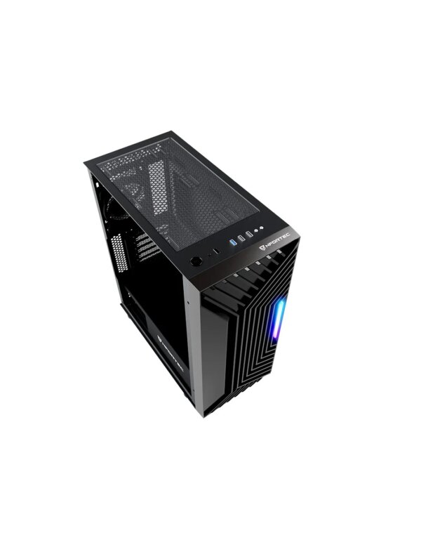 NFORTEC CAJA GAMING CRISTAL TEMPLADO NERVIA BLACK. USB 3.0 A-RGB. NEGRO - Imagen 5