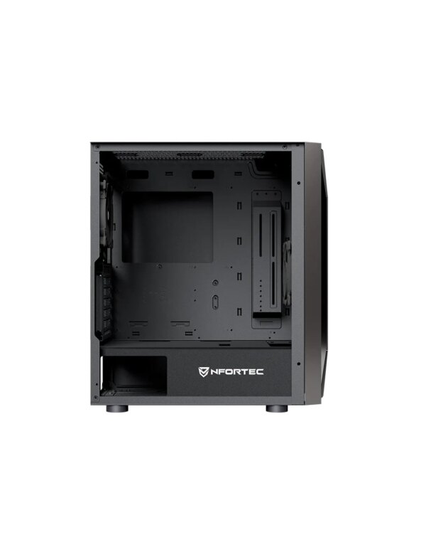 NFORTEC CAJA GAMING CRISTAL TEMPLADO NERVIA BLACK. USB 3.0 A-RGB. NEGRO - Imagen 6
