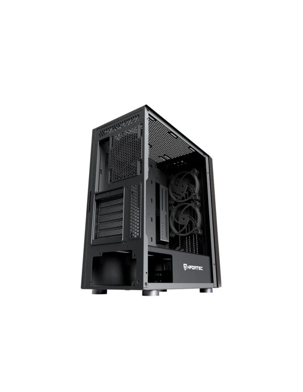 NFORTEC CAJA GAMING CRISTAL TEMPLADO NERVIA BLACK. USB 3.0 A-RGB. NEGRO - Imagen 7