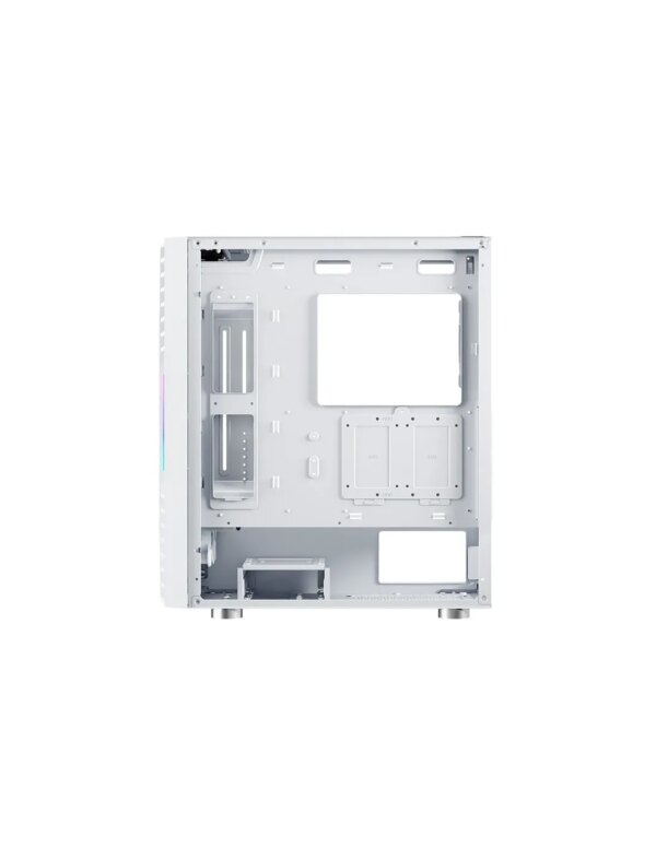 NFORTEC CAJA GAMING CRISTAL TEMPLADO NERVIA WHITE. USB 3.0 A-RGB. BLANCO - Imagen 2