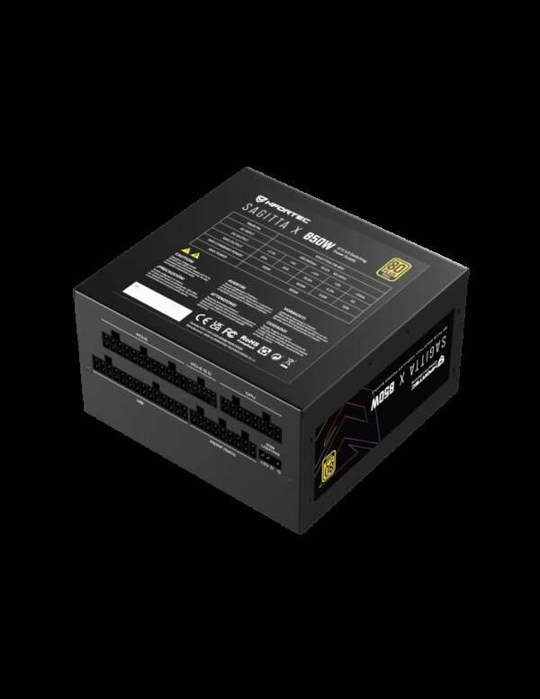 NFORTEC FUENTE DE ALIMENTACIÓN SAGITTA X 850W. PCIE 5.0 80 PLUS GOLD FULL MODULAR A-RGB - Imagen 2