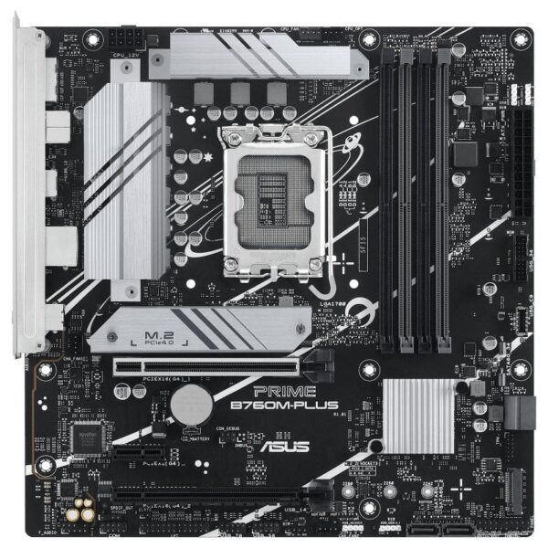 PLACA ASUS PRIME B760M-PLUS,INTEL,1700,B760,4DDR5,128GB,HDMI+DP,4SATA+2M.2,5USB 3.2+1USB-C,2.5GB,MATX - Imagen 2